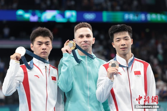 巴黎奥运会男子蹦床：中国选手无缘金牌，王梓