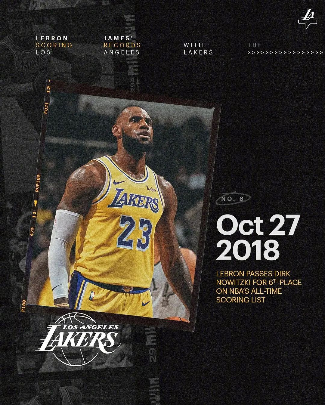 詹姆斯成为历史上首位生涯总得分突破四万分的